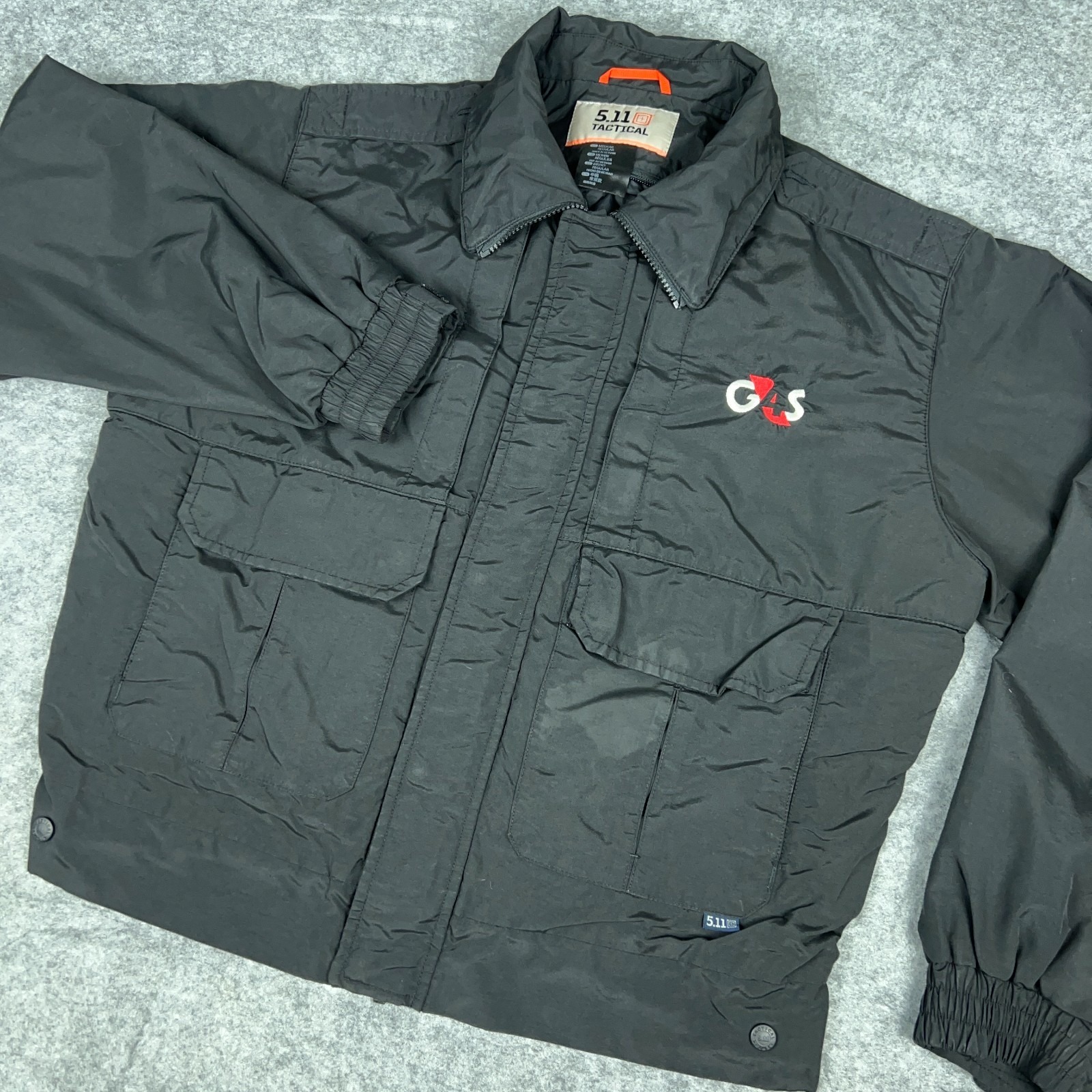 5.11 Tactical Jacket Mens Medium Black Full Zip Utility Windbreaker Pockets